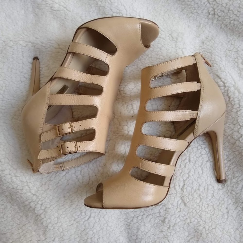 Nude Strappy Heels (4 inch) INC